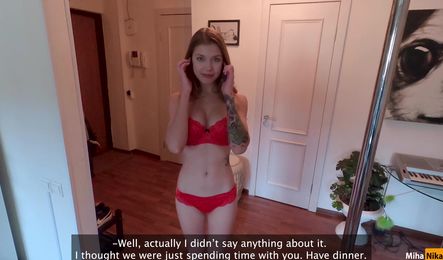 Молодая русская девушка повелась на секс