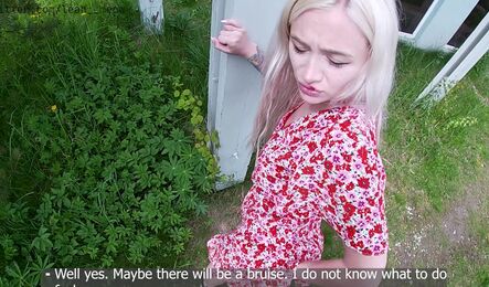 С с разговорами с русской девушкой в порно на природе