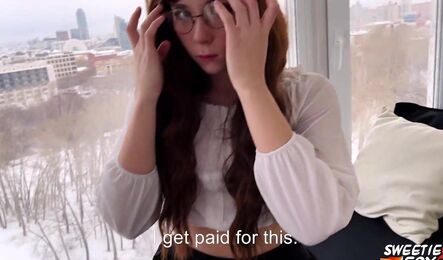 Студентка милашка занялась сексом с репетитором!