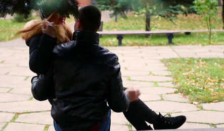 Быстрый секс на улице с русской девушкой!