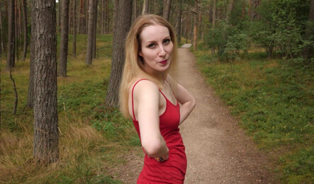 Хотела сходить на грибы, а попала на секс на природе!