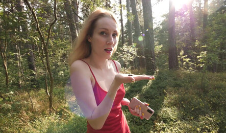 Хотела сходить на грибы, а попала на секс на природе!