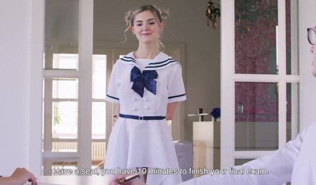 Русская студентка не готова к сессии но всегда готова к очень красивому сексу!