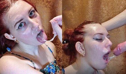 Сладкий домашний минет от опытной женушки!