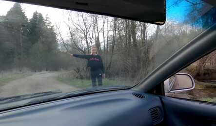 Незнакомка села к парню в машину и дала ему присунуть в себя