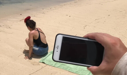 Как рыусская туристка трахнулась с незнакомце на пляже