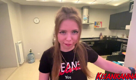 Выпил с русской подругой, а потом хорошо потрхался!