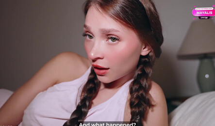 Дала отчиму потрогать мокрую киску, а потом отдалась